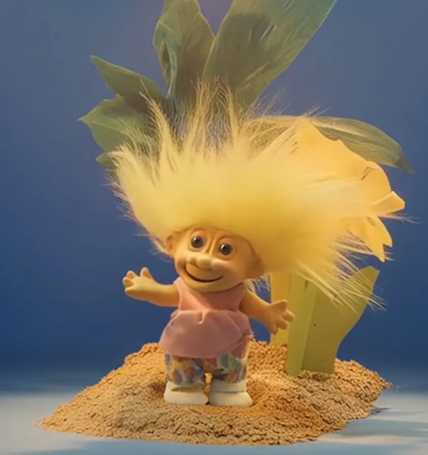 "A Troll Doll gets trolled on the internet"