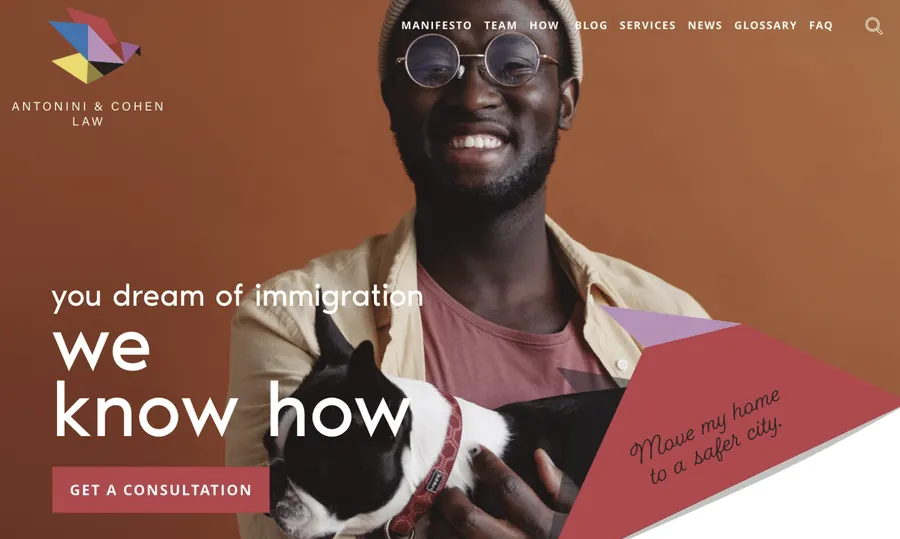 New website homepage
