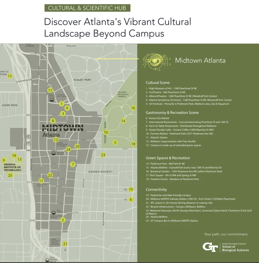Custom map of Midtown Atlanta